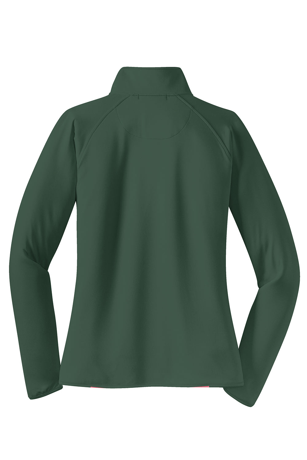 Sport-Tek LST850 Womens Sport-Wick Moisture Wicking 1/4 Zip Sweatshirt Forest Green Flat Back