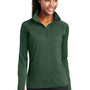 Sport-Tek Womens Sport-Wick Moisture Wicking 1/4 Zip Sweatshirt - Forest Green