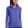 Sport-Tek Womens Sport-Wick Moisture Wicking 1/4 Zip Sweatshirt - Iris Purple