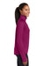 Sport-Tek LST850 Womens Sport-Wick Moisture Wicking 1/4 Zip Sweatshirt Pink Rush Model Side