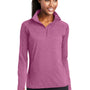 Sport-Tek Womens Sport-Wick Moisture Wicking 1/4 Zip Sweatshirt - Heather Pink Rush