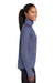 Sport-Tek LST850 Womens Sport-Wick Moisture Wicking 1/4 Zip Sweatshirt Heather True Navy Blue Model Side