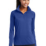 Sport-Tek Womens Sport-Wick Moisture Wicking 1/4 Zip Sweatshirt - True Royal Blue