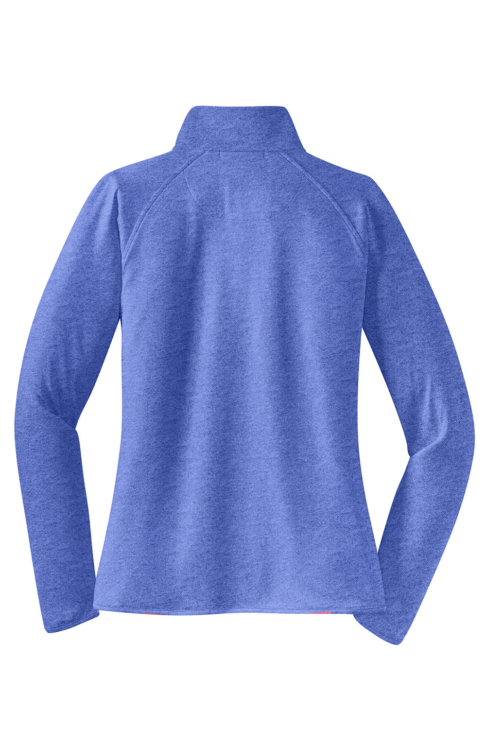 Sport-Tek LST850 Womens Sport-Wick Moisture Wicking 1/4 Zip Sweatshirt Heather True Royal Blue Flat Back