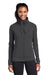 Sport-Tek LST852 Womens Sport-Wick Moisture Wicking Full Zip Jacket Charcoal Grey Model Front