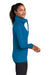 Sport-Tek LST852 Womens Sport-Wick Moisture Wicking Full Zip Jacket Peacock Blue Model Side