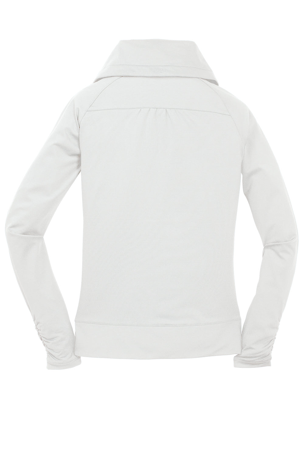 Sport-Tek LST852 Womens Sport-Wick Moisture Wicking Full Zip Jacket White Flat Back