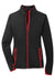 Sport-Tek LST853 Womens Sport-Wick Moisture Wicking Full Zip Jacket Black/True Red Flat Front