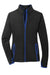 Sport-Tek LST853 Womens Sport-Wick Moisture Wicking Full Zip Jacket Black/True Royal Blue Flat Front