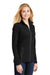 Sport-Tek LST853 Womens Sport-Wick Moisture Wicking Full Zip Jacket Black/Charcoal Grey Model 3q