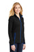 Sport-Tek LST853 Womens Sport-Wick Moisture Wicking Full Zip Jacket Black/True Royal Blue Model 3q