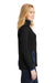 Sport-Tek LST853 Womens Sport-Wick Moisture Wicking Full Zip Jacket Black/True Royal Blue Model Side