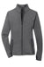 Sport-Tek LST853 Womens Sport-Wick Moisture Wicking Full Zip Jacket Heather Charcoal Grey/Charcoal Grey Flat Front