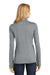 Sport-Tek LST853 Womens Sport-Wick Moisture Wicking Full Zip Jacket Heather Charcoal Grey/Charge Green Model Back