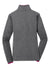 Sport-Tek LST853 Womens Sport-Wick Moisture Wicking Full Zip Jacket Heather Charcoal Grey/Pink Rush Flat Back