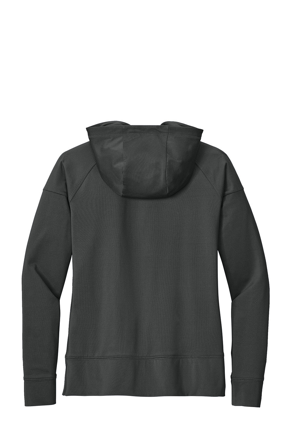 Sport-Tek LST856 Womens Sport-Wick Stretch 1/4 Zip Hooded Sweatshirt Hoodie Charcoal Grey Flat Back