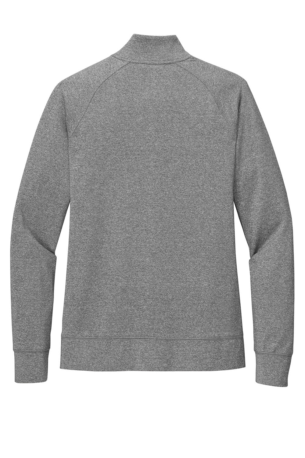 Sport-Tek LST857 Womens Sport-Wick Stretch Full Zip Cadet Jacket Heather Charcoal Grey Flat Back