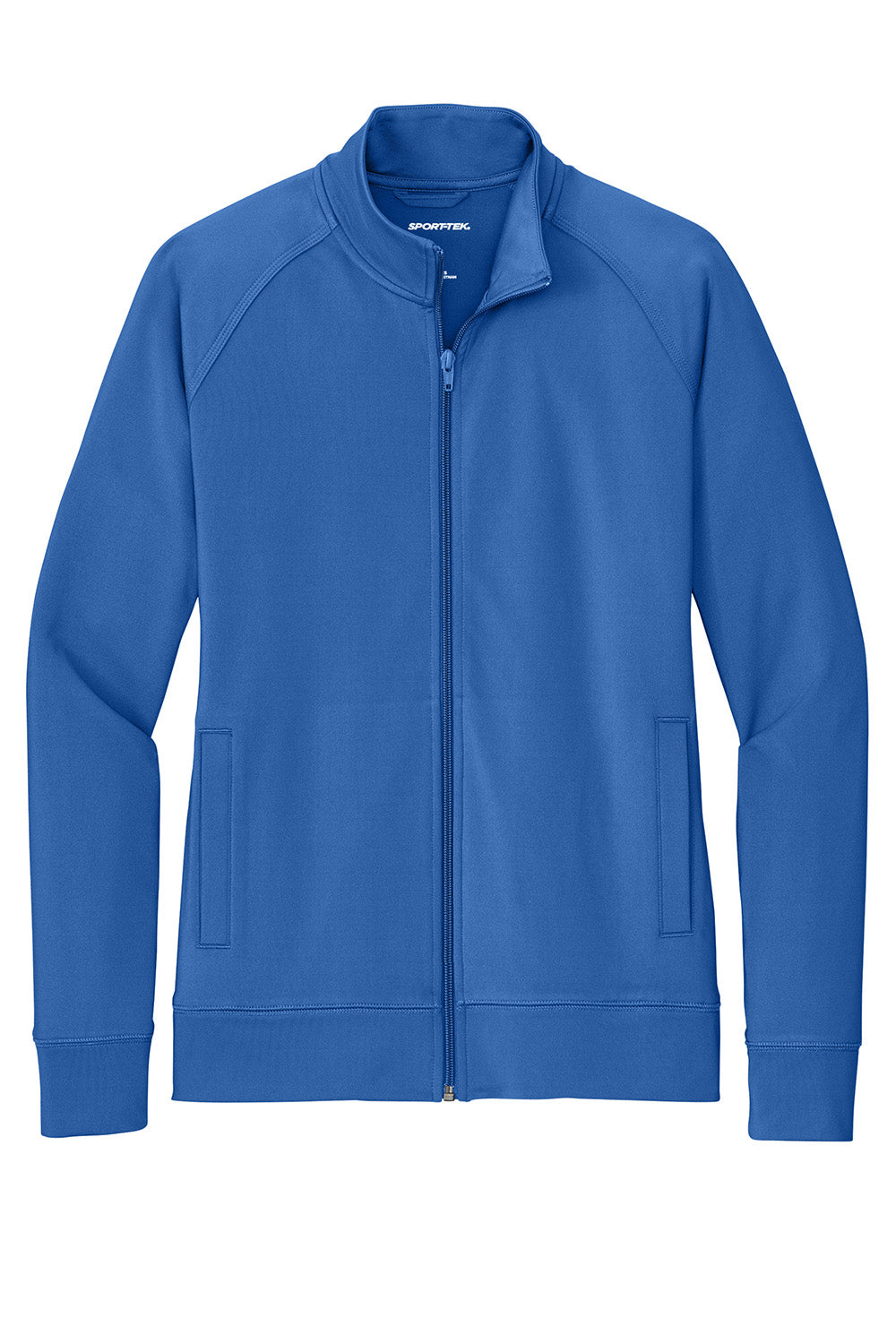 Sport-Tek LST857 Womens Sport-Wick Stretch Full Zip Cadet Jacket True Royal Blue Flat Front