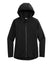 Sport-Tek LST870 Womens Circuit Full Zip Hooded Jacket Deep Black Flat Front