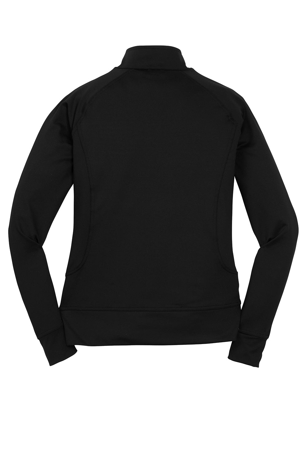 Sport-Tek LST885 Womens NRG Full Zip Sweatshirt Black Flat Back