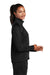 Sport-Tek LST90 Womens Full Zip Track Jacket Black Model Side