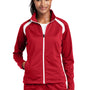 Sport-Tek Womens Full Zip Track Jacket - True Red/White