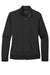 Sport-Tek LST94 Womens Full Zip Track Jacket Black Flat Front