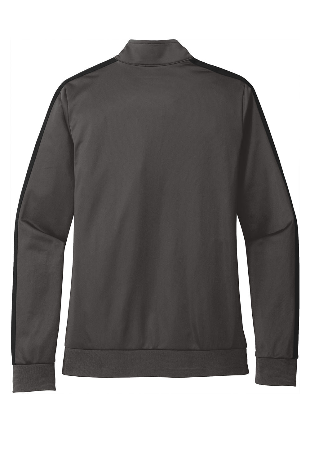 Sport-Tek LST94 Womens Full Zip Track Jacket Graphite Grey/Black Flat Back