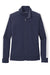 Sport-Tek LST94 Womens Full Zip Track Jacket True Navy Blue/White Flat Front