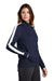 Sport-Tek LST94 Womens Full Zip Track Jacket True Navy Blue/White Model 3q