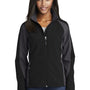 Sport-Tek Womens Water Resistant Full Zip Jacket - Black/Iron Grey