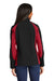 Sport-Tek LST970 Womens Water Resistant Full Zip Jacket Black/True Red Model Back