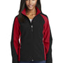 Sport-Tek Womens Water Resistant Full Zip Jacket - Black/True Red