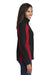 Sport-Tek LST970 Womens Water Resistant Full Zip Jacket Black/True Red Model Side