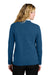 Port Authority LSW2850 Womens Easy Care V-Neck Long Sleeve Sweater Heather Aegean Blue Model Back