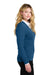 Port Authority LSW2850 Womens Easy Care V-Neck Long Sleeve Sweater Heather Aegean Blue Model Side