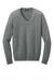 Port Authority LSW2850 Womens Easy Care V-Neck Long Sleeve Sweater Heather Medium Grey Flat Front