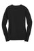 Port Authority LSW285 Womens Long Sleeve V-Neck Sweater Black Flat Back