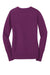 Port Authority LSW285 Womens Long Sleeve V-Neck Sweater Deep Berry Purple Flat Back