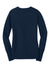 Port Authority LSW285 Womens Long Sleeve V-Neck Sweater Navy Blue Flat Back