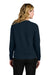 Port Authority LSW2870 Womens Easy Care Long Sleeve Cardigan Sweater River Navy Blue Model Back