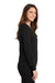 Port Authority LSW287 Womens Long Sleeve Cardigan Sweater Black Model Side