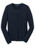 Port Authority LSW287 Womens Long Sleeve Cardigan Sweater Navy Blue Flat Front