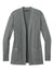 Port Authority LSW2890 Womens Easy Care Open Front Long Sleeve Cardigan Sweater Heather Medium Grey Flat Front