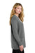 Port Authority LSW2890 Womens Easy Care Open Front Long Sleeve Cardigan Sweater Heather Medium Grey Model Side