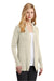 Port Authority LSW289 Womens Long Sleeve Cardigan Sweater Biscuit Model 3q