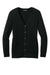 Port Authority LSW4150 Womens Easy Care Button Front Long Sleeve Cardigan Sweater Deep Black Flat Front