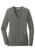 Port Authority LSW415 Womens Long Sleeve Cardigan Sweater Warm Grey Marl Flat Front