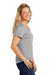 Volunteer Knitwear LVL45V Womens USA Made Daily Short Sleeve V-Neck T-Shirt Heather Grey Model Side