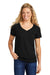 Volunteer Knitwear LVL45V Womens USA Made Daily Short Sleeve V-Neck T-Shirt Deep Black Model Front